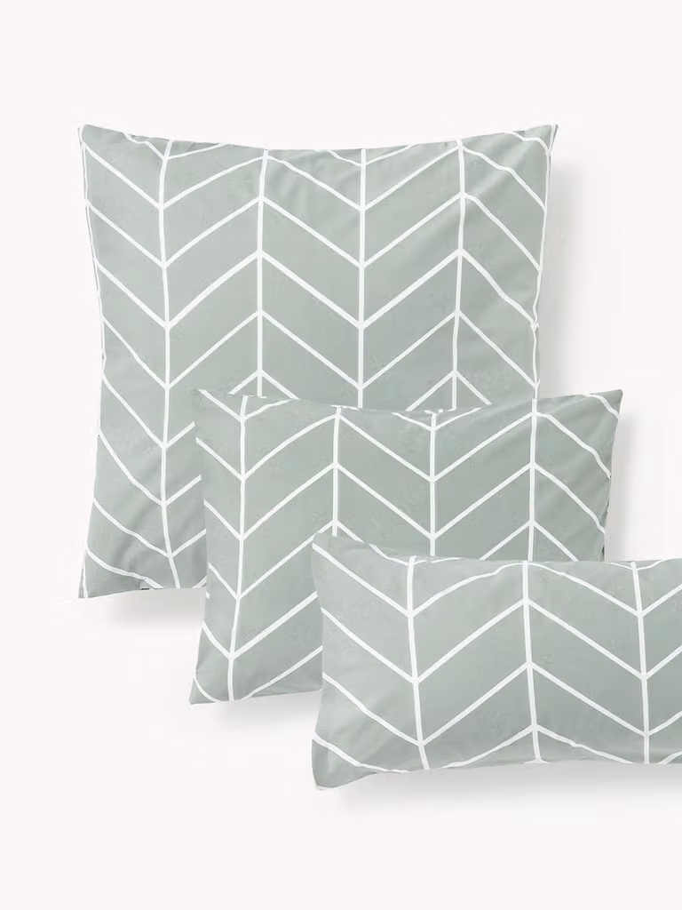 Westwing Collection Katoenen kussensloop Mirja met patroon