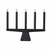 SMD Design Stella 5-lampige adventskaarsstandaard, Zwart, Hoogte: 41 cm