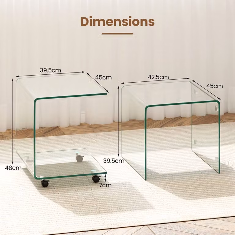 SureDeal Bijzettafel Moderne Telefoontafel Wit B: 39,5 cm, D: 45 cm, H: 48 cm