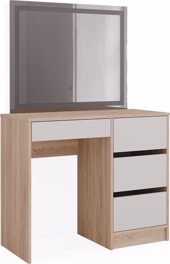 Vicco Sherry Sonoma Kaptafel met LED-spiegel, 90 cm breed