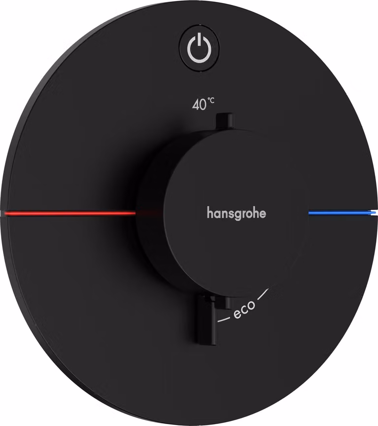 Hansgrohe ShowerSelect Comfort S thermostaat wandmontage mat zwart
