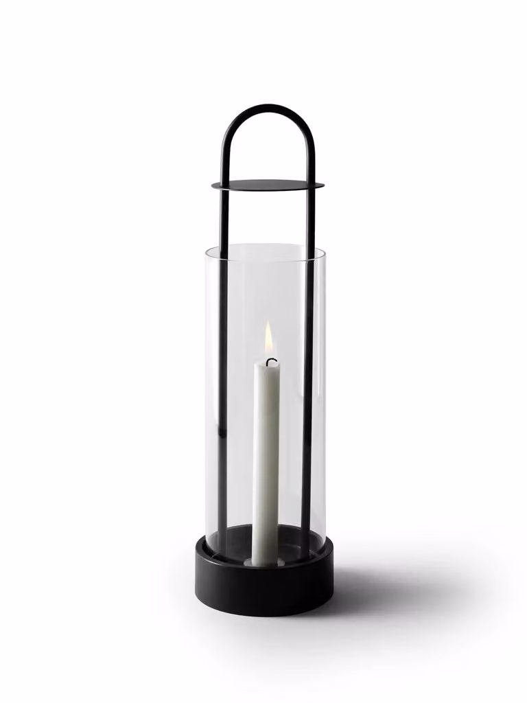 Design House Stockholm Lotus windlicht zwart voor kaarsen