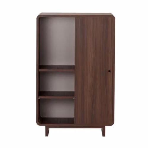 Calicosy Celena Dressoir met 1 deur en 3 nissen met afgeronde randen, Breedte: 70 cm
