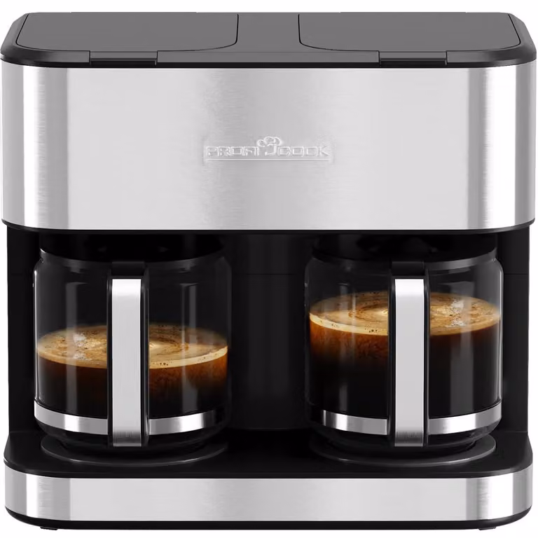 ProfiCook PC-KAD 1308 Dubbele filterkoffiemachine, 3,6 liter, 2000W, roestvrij staal