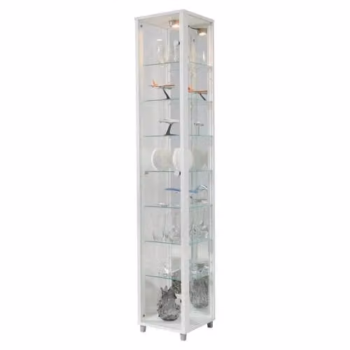 Wehkamp Home Vitrinekast Lucero met glazen deuren en metalen details