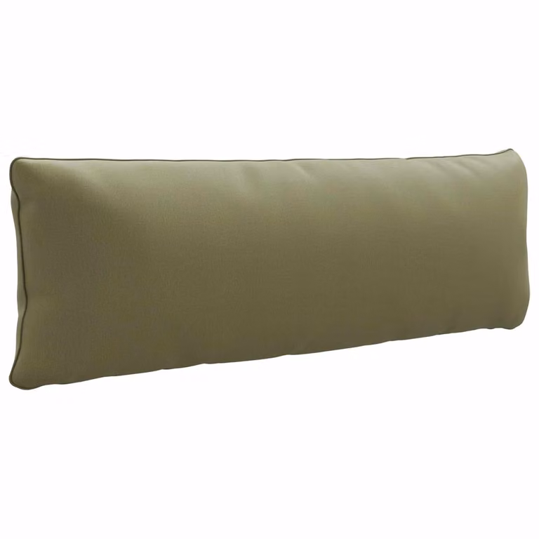 vidaXL Rugkussen PUTTEN Olijfgroen Polyester B/D/H: 120 x 40 x 15 cm
