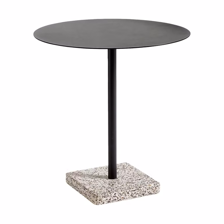 HAY Terrazzo eettafel ronde vorm Grey terrazzo-anthracite Ø70 cm