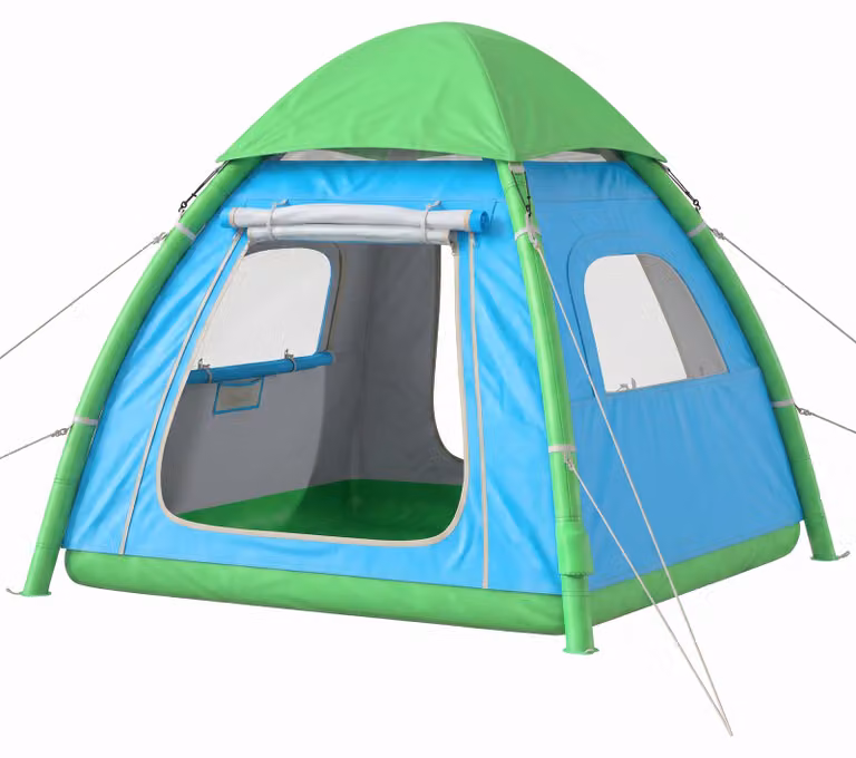Outsunny Opblaasbare tent voor 2-3 personen voor kamperen en outdoor activiteiten