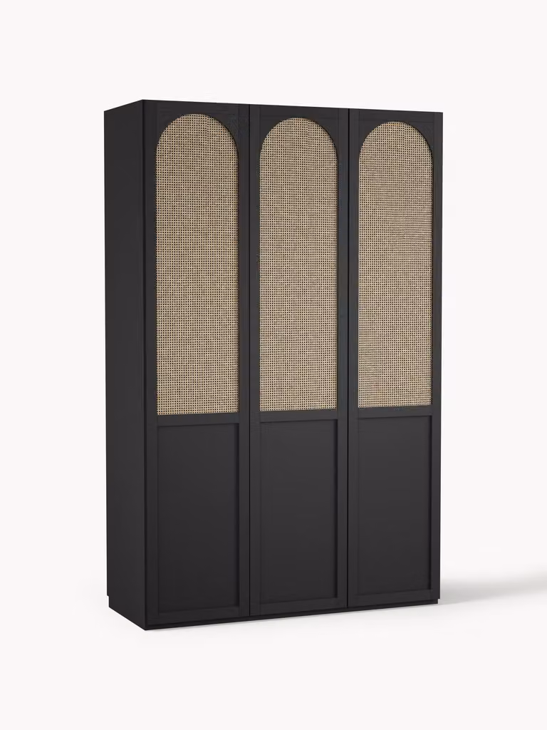 Westwing Collection Modulaire draaideurkast Jeanne met rattan en houtlook