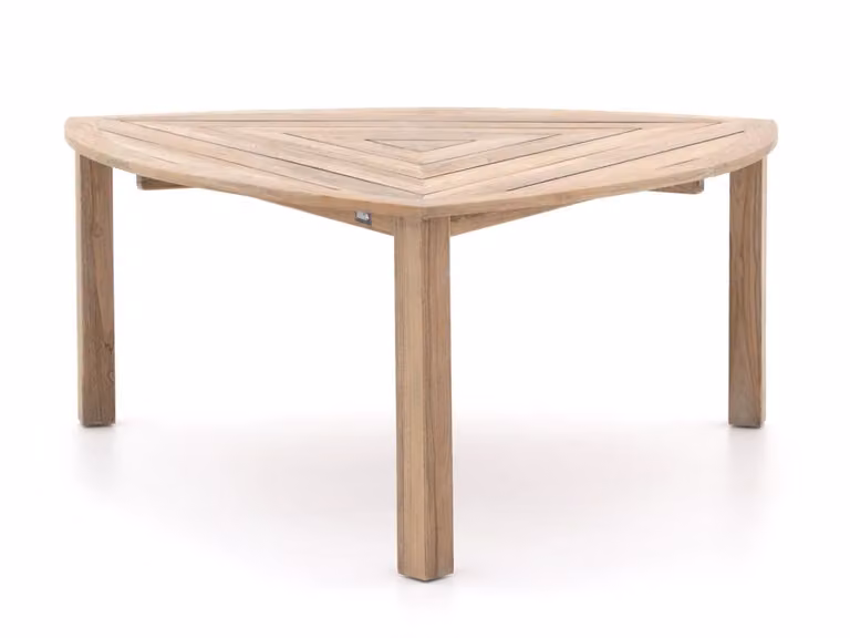 ROUGH Furniture Tuin eettafel Driehoek Teakhout Bruin/Grijs B/D: 170 x 170 cm