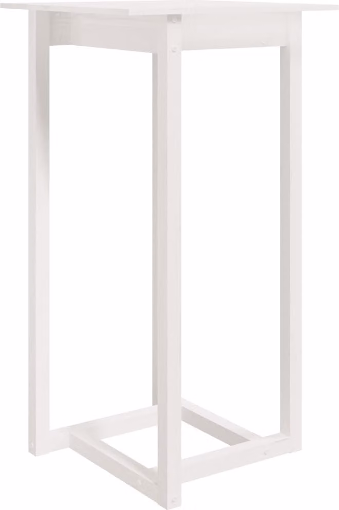 vidaXL Barkruk, wit, massief grenenhout, B/D/H: 60 x 60 x 110 cm