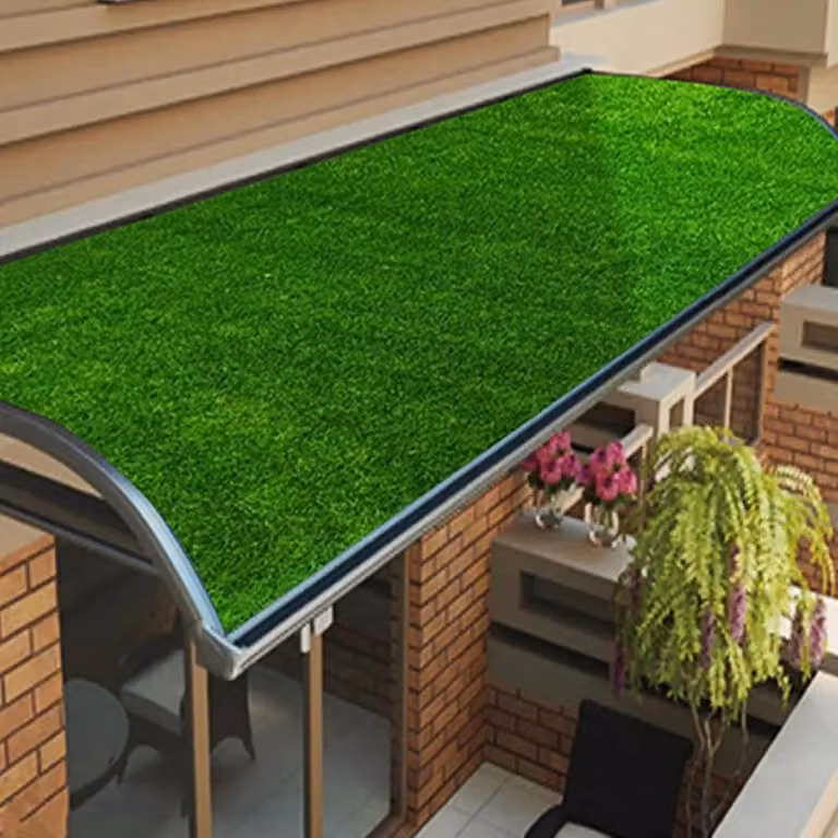 Geluiddempende Akoestische Rol voor het verminderen van regengeluid, Vlamvertragend PVC, Groen, 1 x 2 m