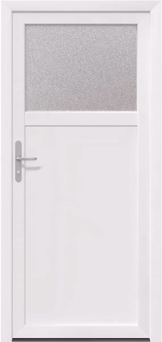 vidaXL Zij-ingang deur in wit PVC - 88 x 198 cm