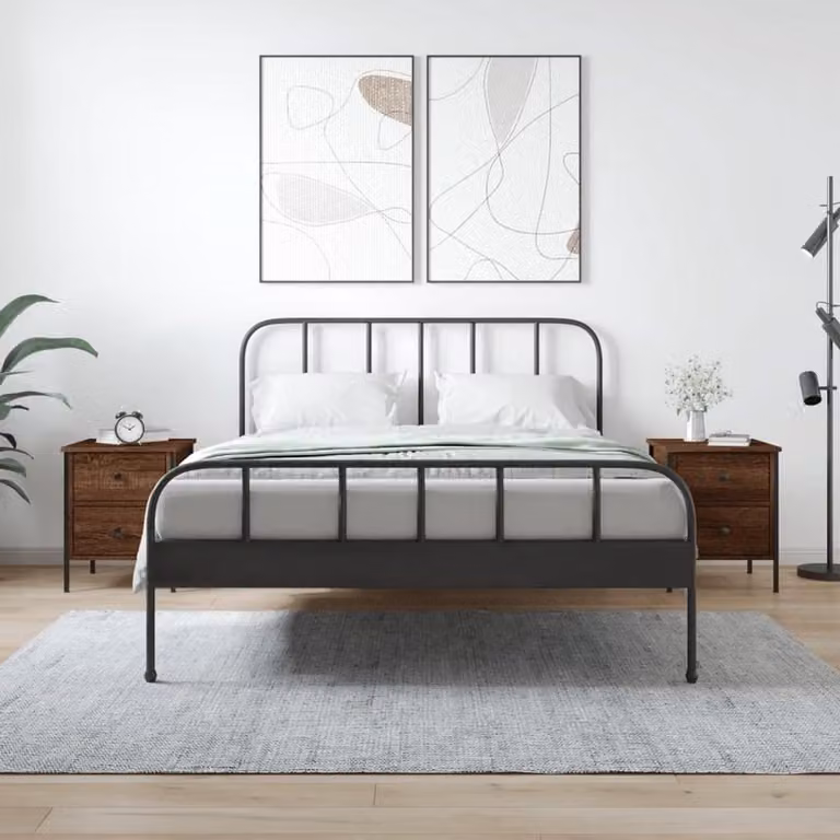Nachtkastjes Set Industrial Bijzetmeubel voor de Slaapkamer B/D/H: 40 x 42 x 50 cm