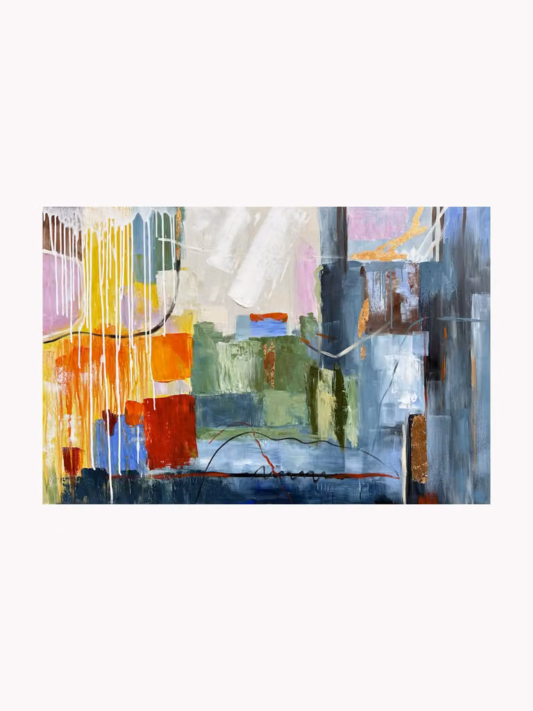 Handbeschilderde canvasdoek Pittura Astratta Agave