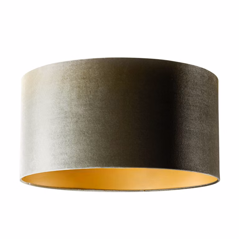 Qazqa Velours lampenkap groen met gouden binnenkant B/D/H: 50 x 50 x 25 cm
