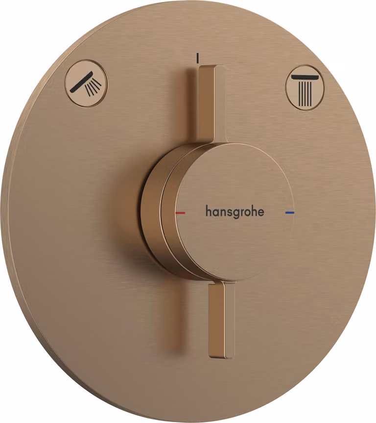 HansGrohe DuoTurn S badmengkraan UP F-set, geborsteld brons