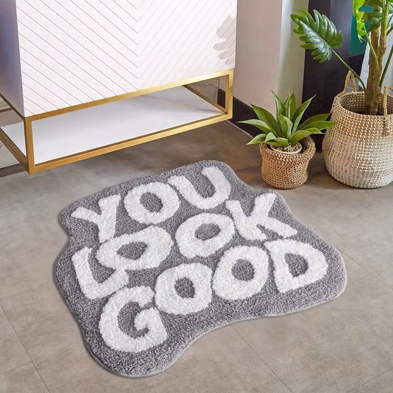 Antislip Badkamertapijt van Microvezel - Absorberend Douchetapijt voor Badkuip en Wastafel - 63,5 x 53,3 cm