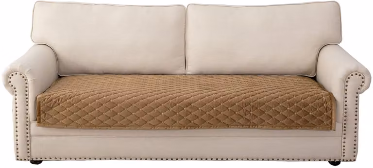 Anti-slip bankovertrek voor L-vormige hoekbank en chaise longue, koffiebruin, 110 x 240 cm