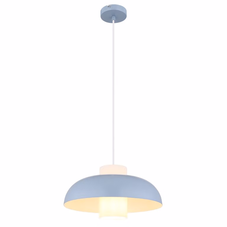 Globo Moderne Hanglamp Lowe Blau/Wit Ø 38 cm