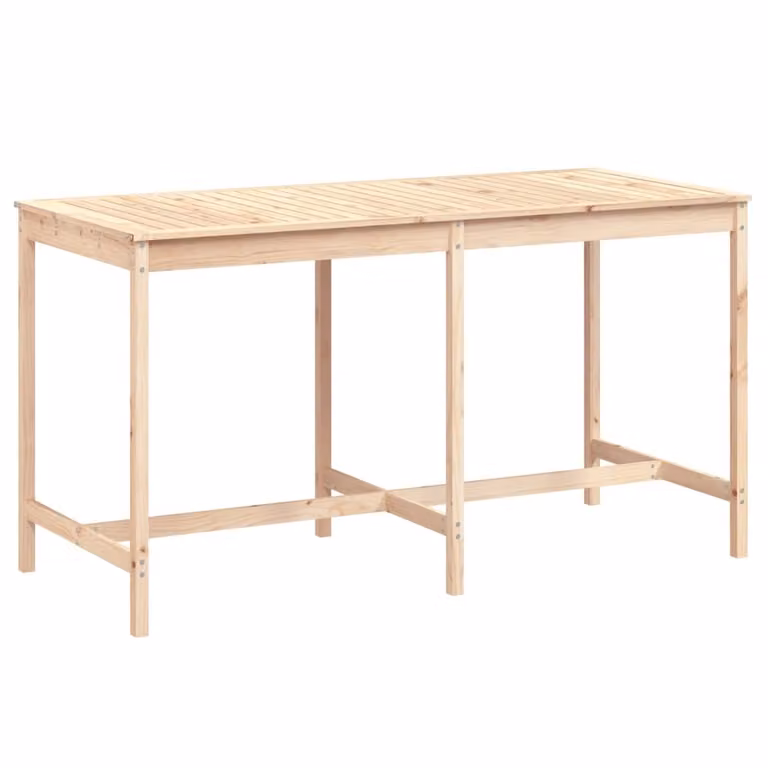 vidaXL Tuintafel van massief grenenhout, B/D/H: 203,5 x 90 x 110 cm