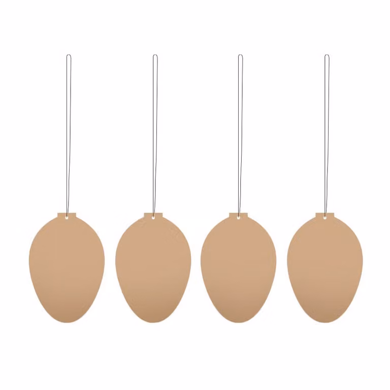 Cooee Design Easter Deco ei paasdecoratie 4-pack Cafe au lait
