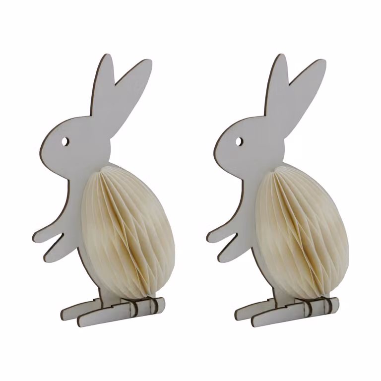 House Doctor Rabb paashazen decoratie 2-pack Off-white