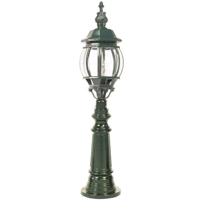 Klassieke buitenlamp Costa Rica zwart KS Verlichting - Metalen tuinlantaarn op paal