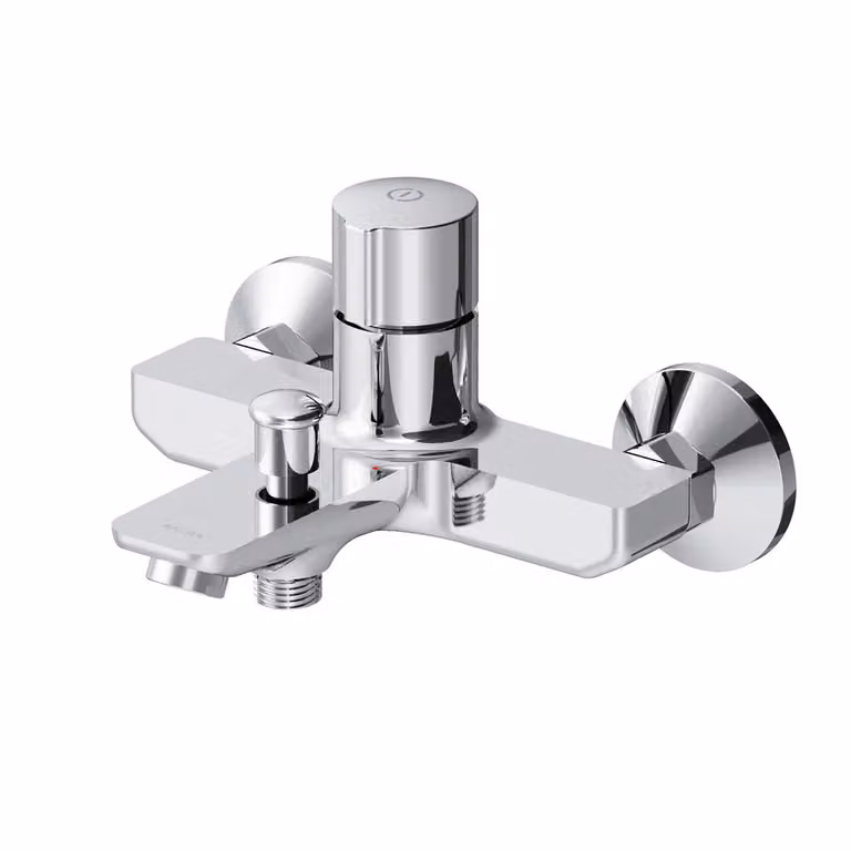 AM.PM Badkraan met touchfunctie, chromen badarmatuur van messing