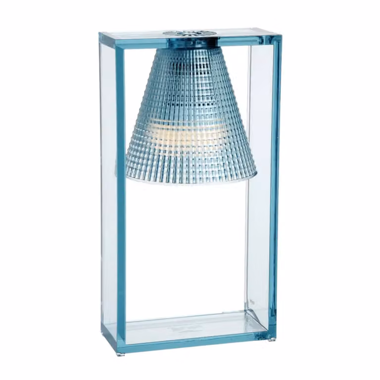 Kartell Light Air tafellamp - Lichtblauw - Kunststof - Designerlamp voor woonkamer en eetkamer