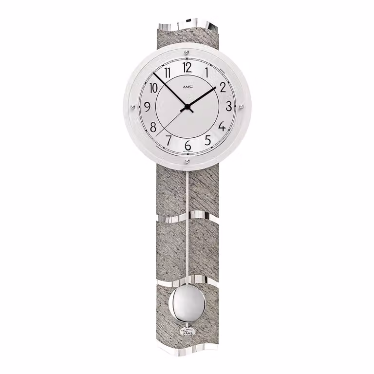 home24 Slingerklok Bult Grijs Aluminium B/D/H: 66 x 24 x 10 cm