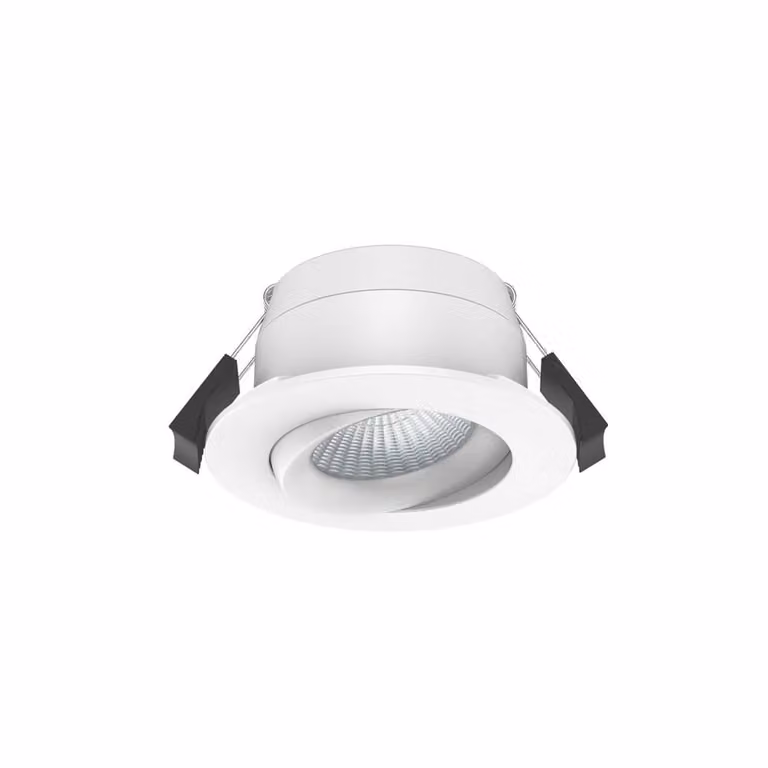 Lyora Led inbouwspot Tevo wit - Warm wit 2700K - Rond aluminium