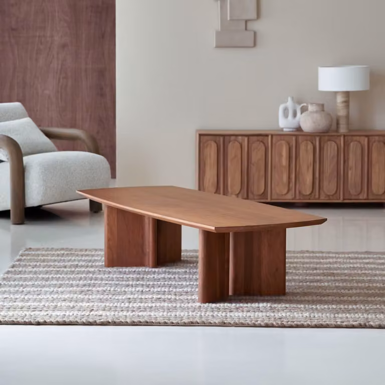 Tikamoon Salontafel Suzanne - Bruin - Massief Acacia - 140 x 60 x 35 cm