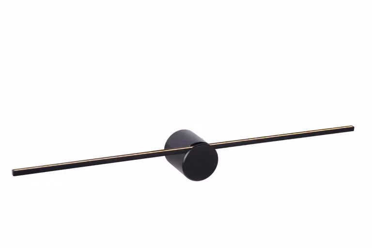 Lucide Mizar Wandlamp voor Badkamer - Zwart - LED - 6W - IP44 - Breedte: 60 cm