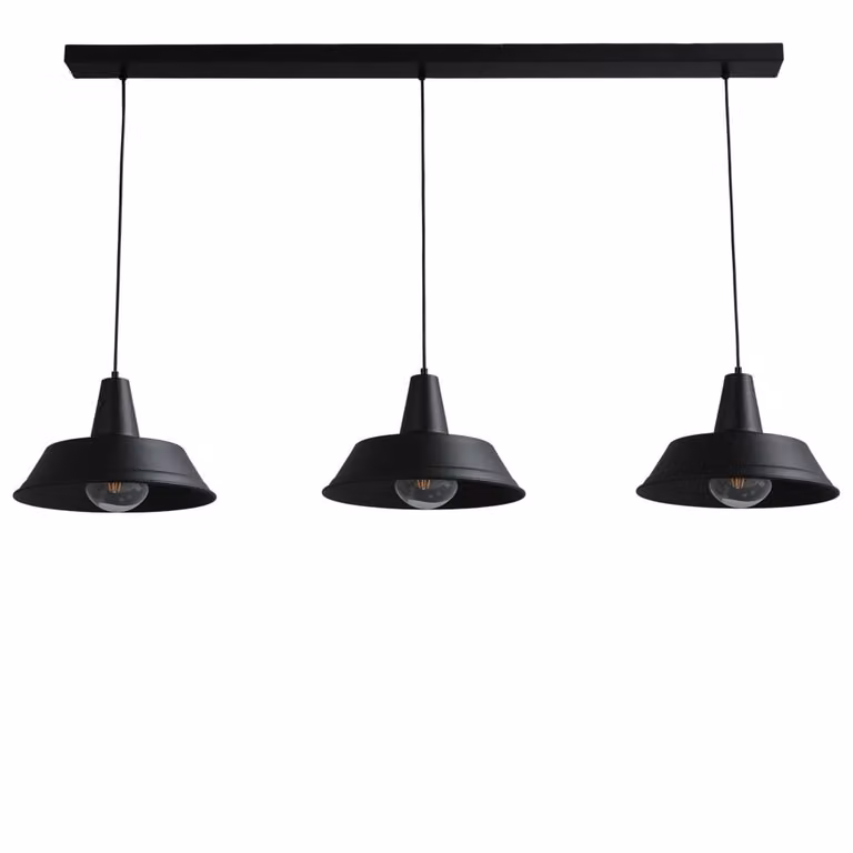 Masterlight Industria Zwarte Vintage Industriële Hanglamp voor de Eetkamer