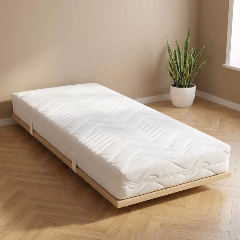 home24 Pocketveringmatras Maxima wit, B/D: 140 x 200 cm, H2, geweven stof