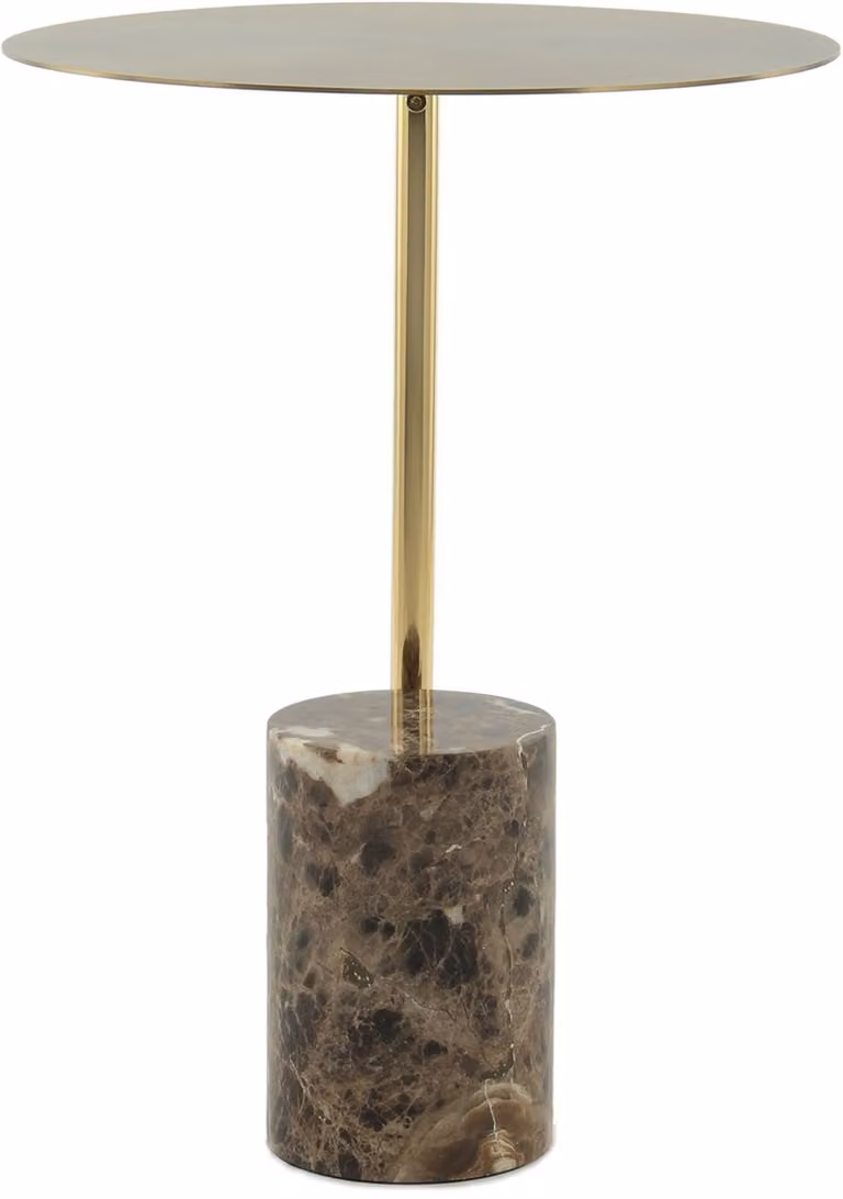 Padiro ronde bijzettafel - Bruin / Meerkleurig - Ø 40 x 54 cm