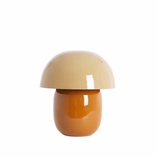 Light & Living Mimosa tafellamp - Glazend zand - Modern - B/D/H: 30 x 30 x 34 cm