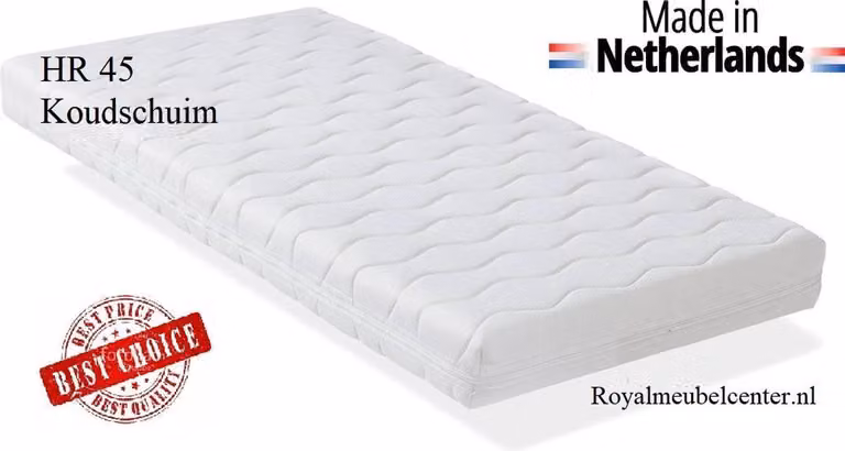 Royalmeubelcenter HR 45 Koudschuim Matras met Anti-allergische Wasbare Hoes B/D/H: 140 x 70 x 10 cm
