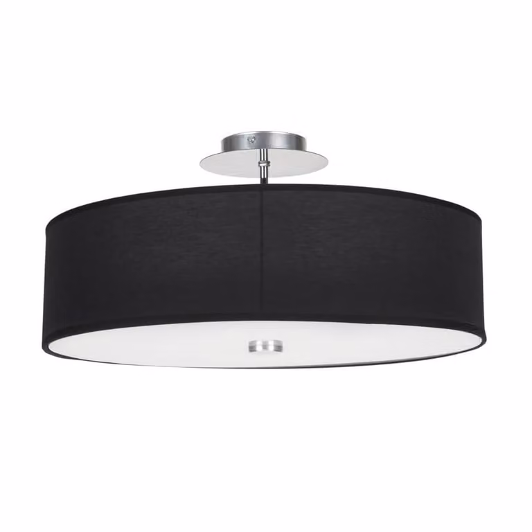 Lyora Viviane zwarte ronde plafondlamp met LED en dimbare functie, Ø 50 cm