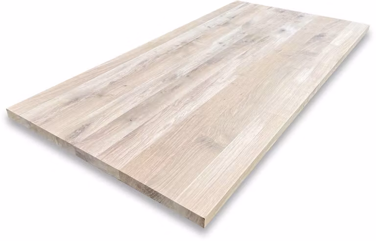 Woodbrothers Eikenhouten plank voor boomstamtafel of meubelplaat, Breedte: 120 cm, Diepte: 60 cm, Dikte: 4 cm