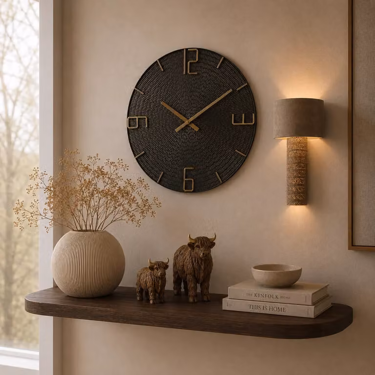 Thomas Kent Wandklok Winton M zwart - Analoog - Diameter: 60 cm