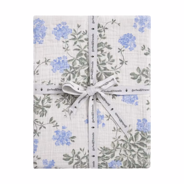 Garbo&Friends Plumbago Muslin hoeslaken voor baby's B/D/H: 70 x 140 x 20 cm