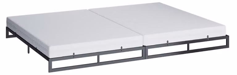 Vitalispa Lenora Familiebed Zwart met 2 matrassen, B/D: 280 x 200 cm