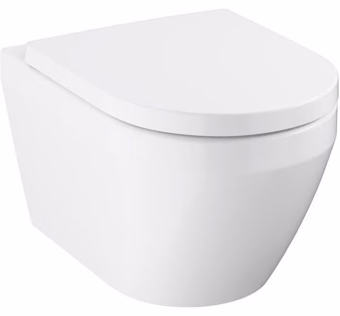 Grohe Euro Ceramic Wandcloset Set met Drievoudige Vortex Spoeling en Zitting met Zachte Sluiting