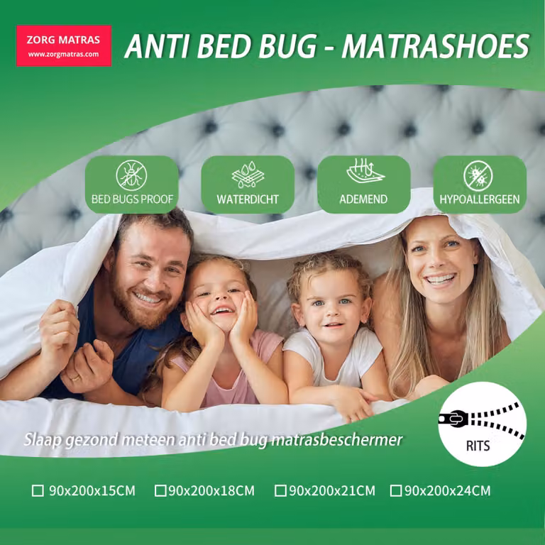 Anti-allergie matrashoes voor volwassenen van Zorgmatras.com