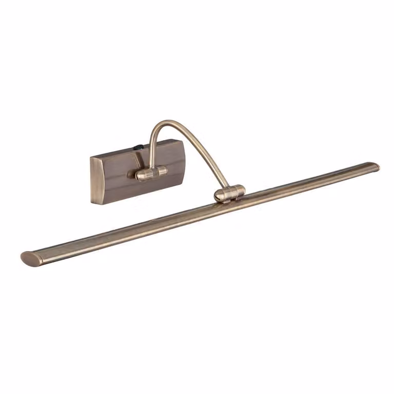 Searchlight Picture LED-wandlamp in antiek brons, B: 64 cm, D: 11 cm, H: 21 cm