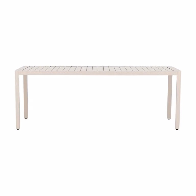 Nest of Nora Liva Aluminium tuintafel, rechthoekig, Beige, B: 200 cm, D: 90 cm, H: 72 cm