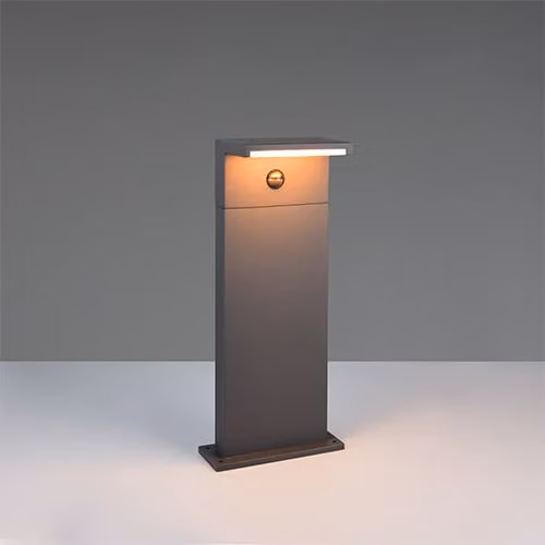 Trio Moderne Tuinlamp Ravi Antraciet met Bewegingssensor Hoogte: 50 cm