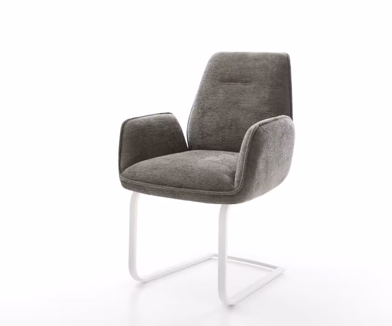 DELIFE Zoa-Flex Sledemodel Bank met Bouclé Stoff en Pocketveer Kern in Wit